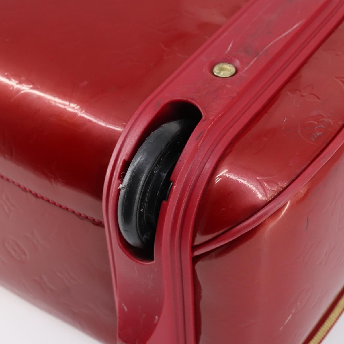 Louis Vuitton Pegase Luggage Monogram Vernis, Red, Patent Leather, Travel Bag
