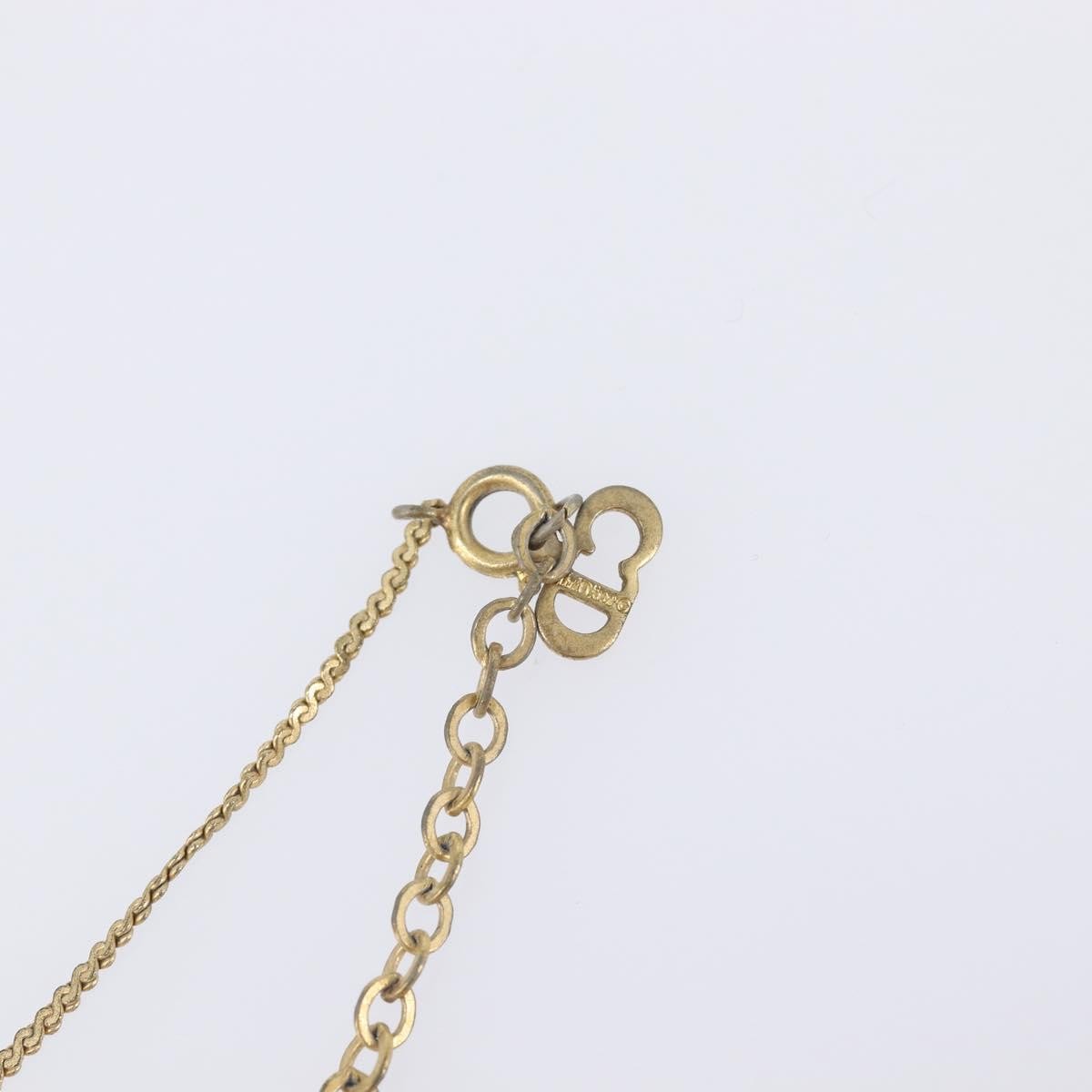 Christian Dior Vintage CD Pendant Metal with Crystals, Gold, Metal, Necklace