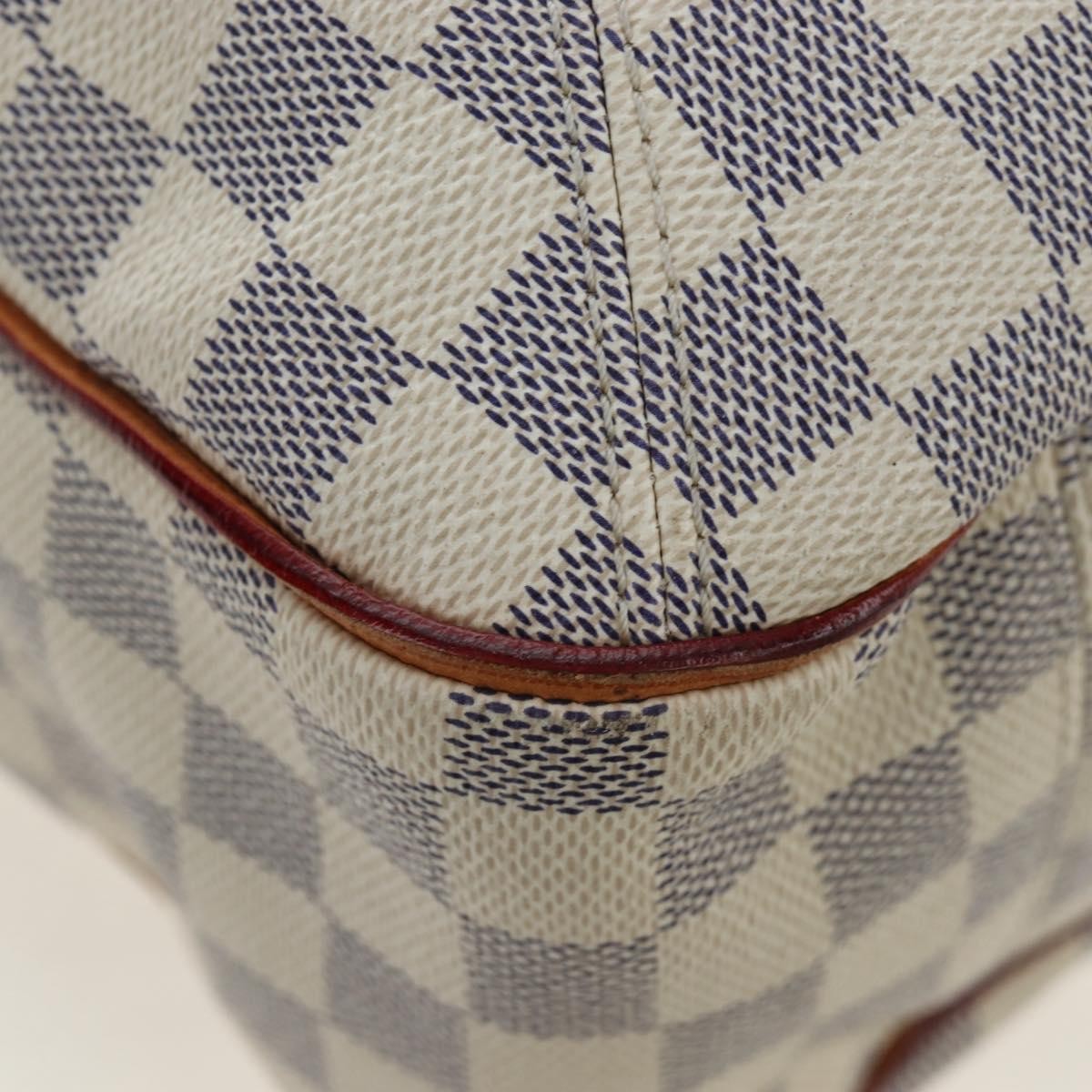 Louis Vuitton Soffi Damier Ebene, White, Canvas, Handbag