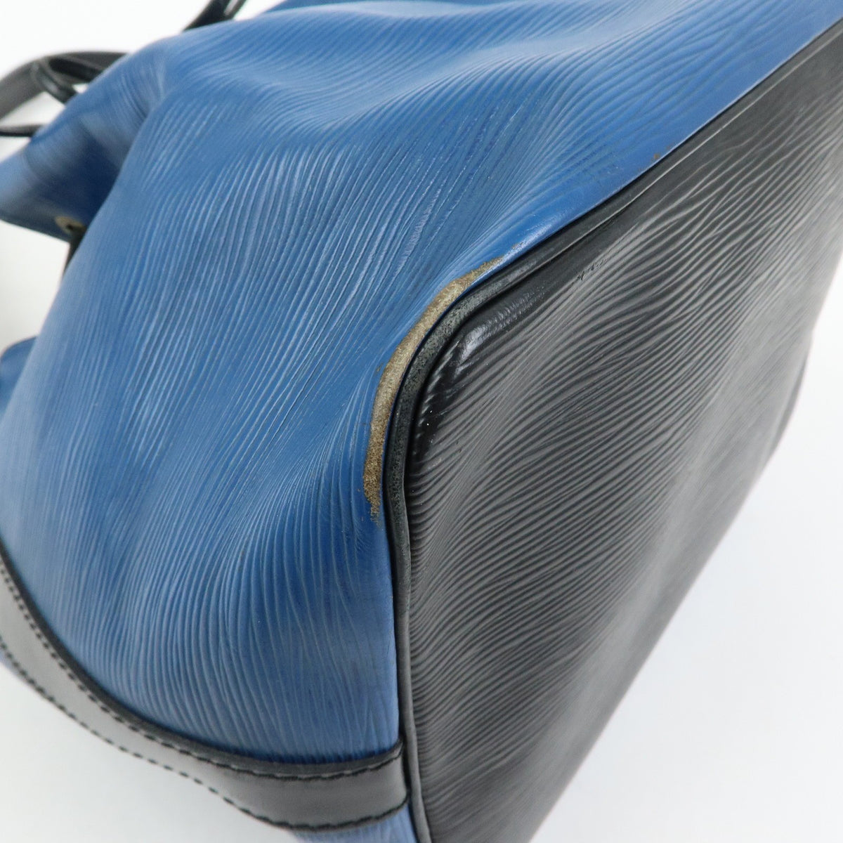 Louis Vuitton Bicolor Petit Noe Epi Leather, Blue, Leather, Handbag