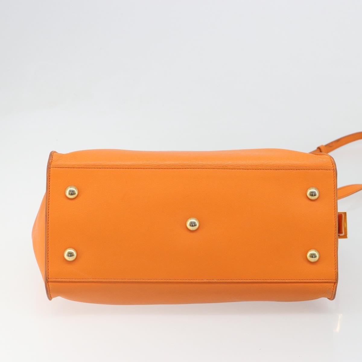 Saint Laurent Classic Y Cabas Leather, Orange, Leather, Tote Bag