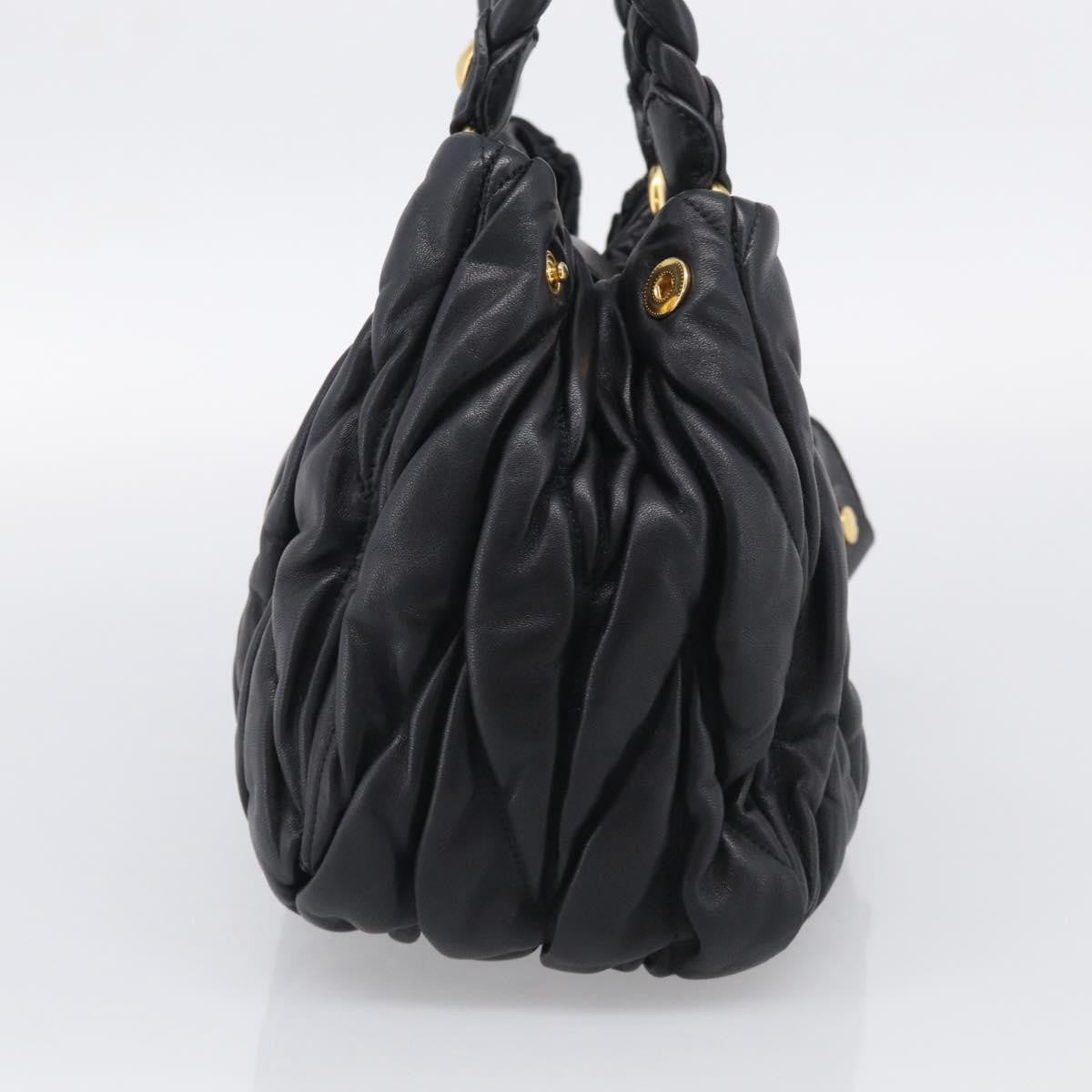 Miu Miu Coffer Convertible Satchel Matelasse Leather, Black, Leather, Handbag