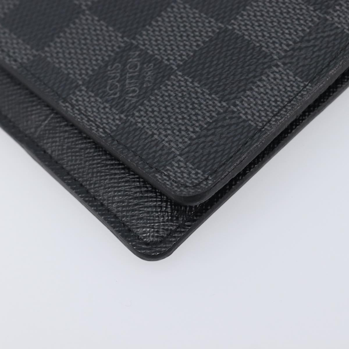Louis Vuitton Passport Cover Damier Graphite, Gray, Canvas, Briefcase