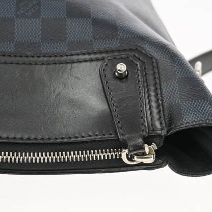 Louis Vuitton Greenwich Messenger Damier Cobalt, Black, Canvas, Shoulder Bag