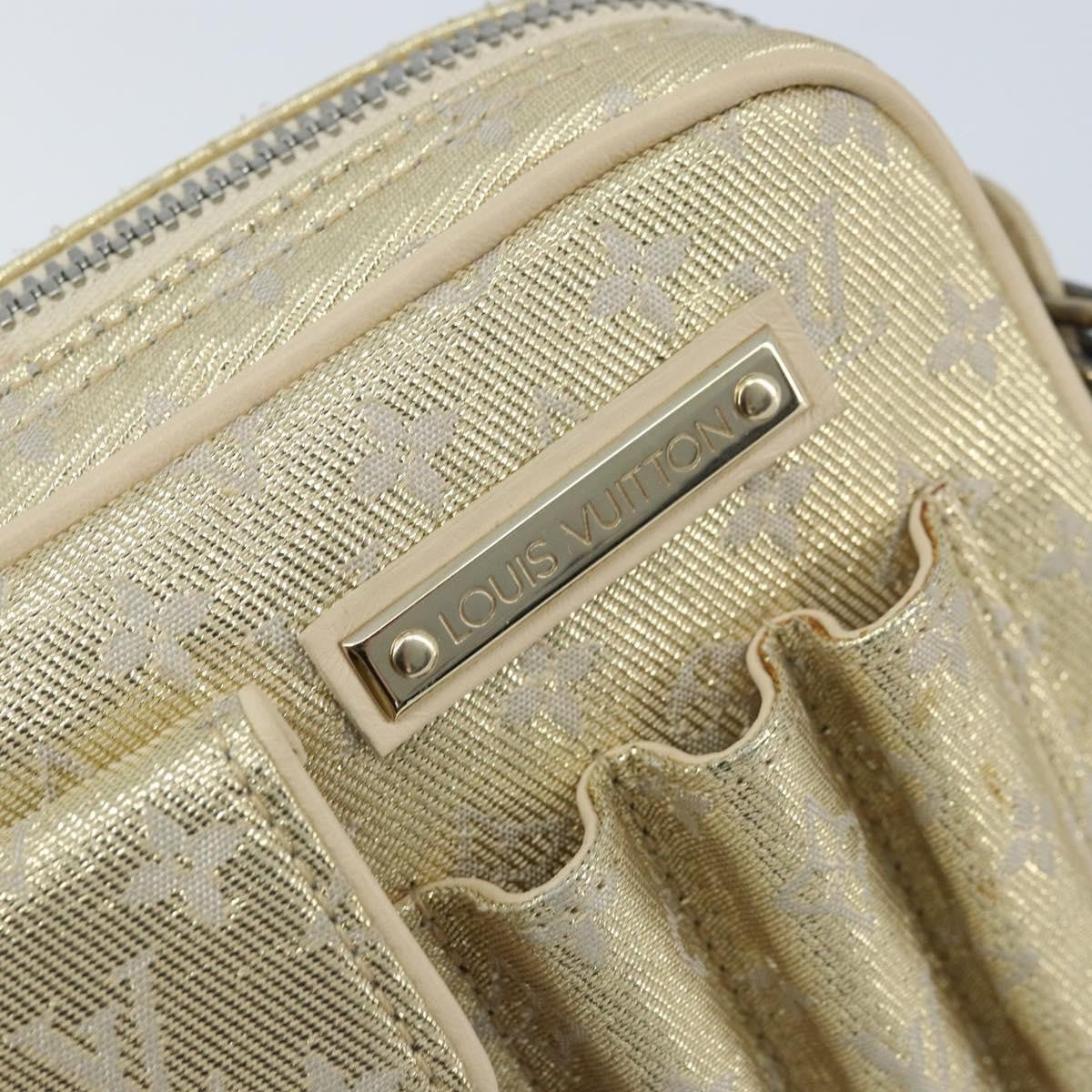 Louis Vuitton McKenna Mini Lin, Gold, Canvas, Shoulder Bag