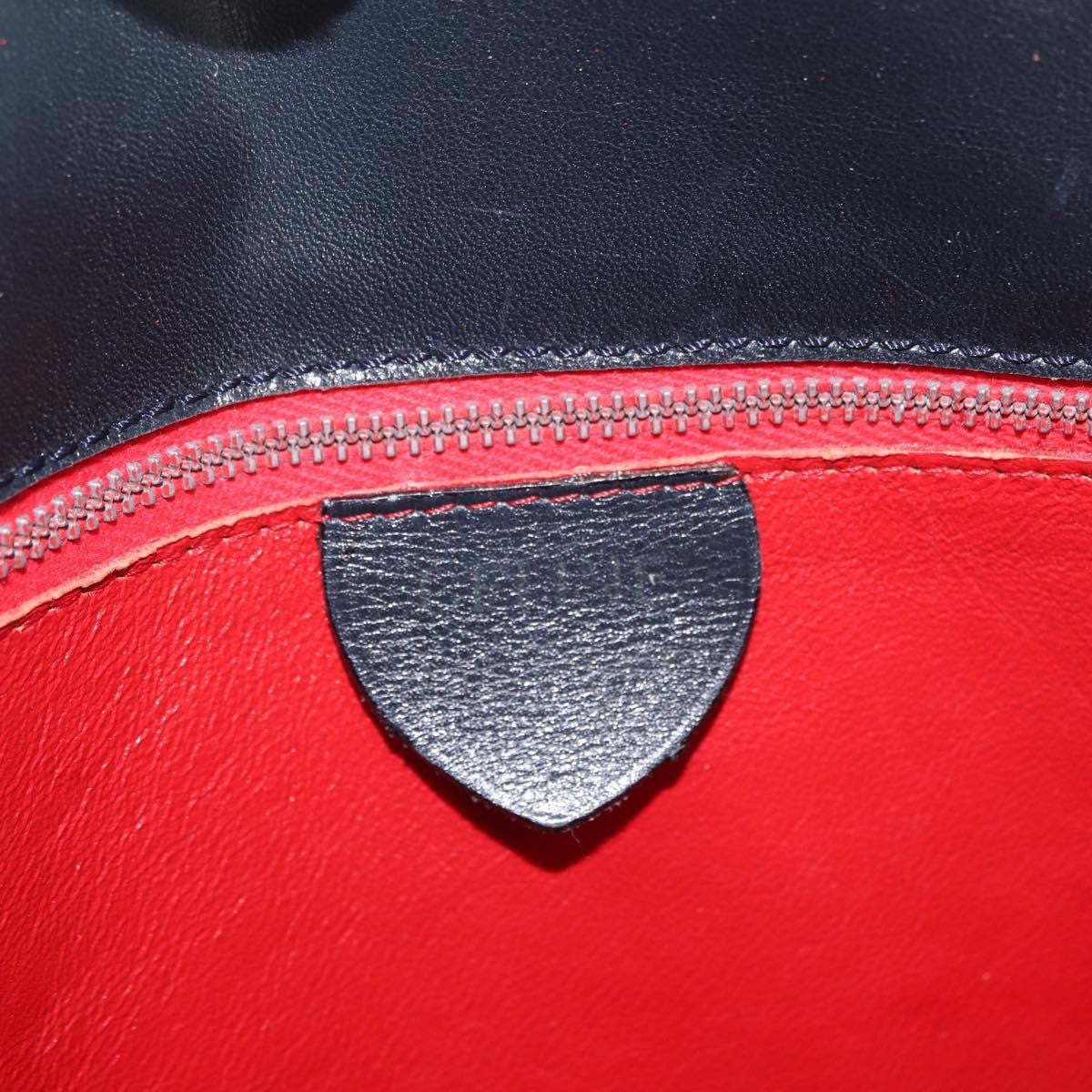 Celine Shoulder Leather, Navy, Leather, Shoulder Bag