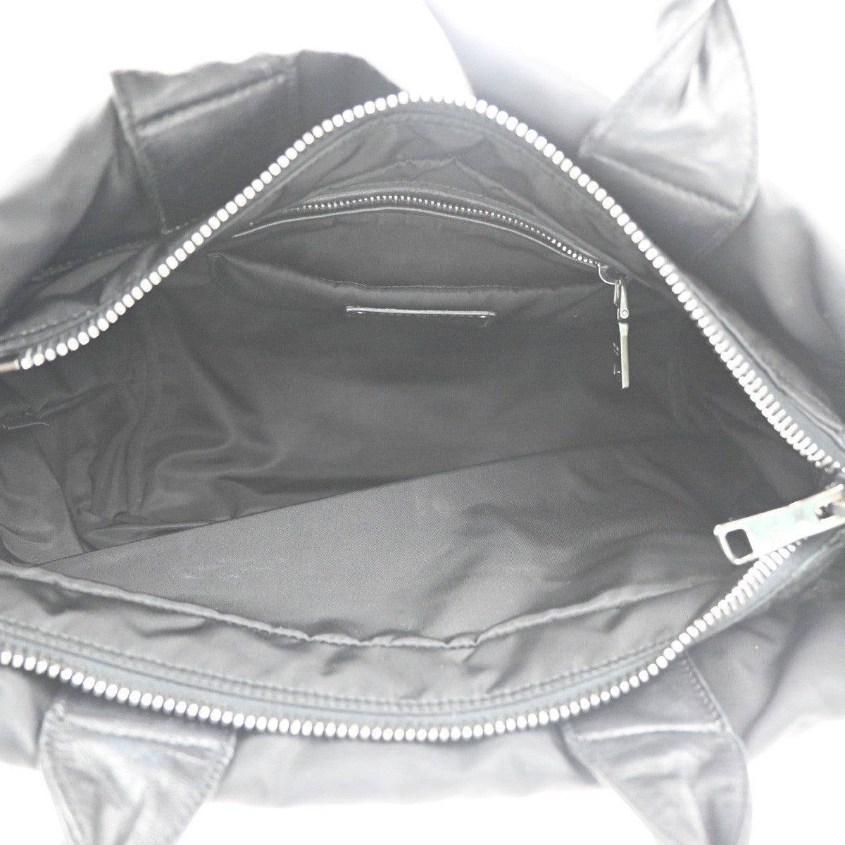 Prada Convertible Double Tote Tessuto, Black, Nylon, Handbag