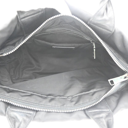 Prada Convertible Double Tote Tessuto, Black, Nylon, Handbag