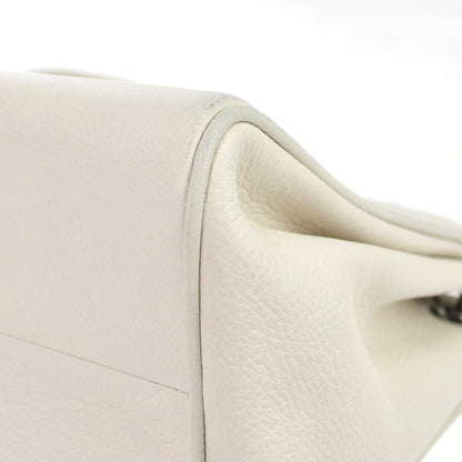 Chanel Pocket Accordion Flap Quilted Lambskin, White, Leather, Shoulder Bag
