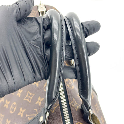 Louis Vuitton Keepall Bandouliere Macassar Monogram Canvas, Brown, Canvas, Travel Bag