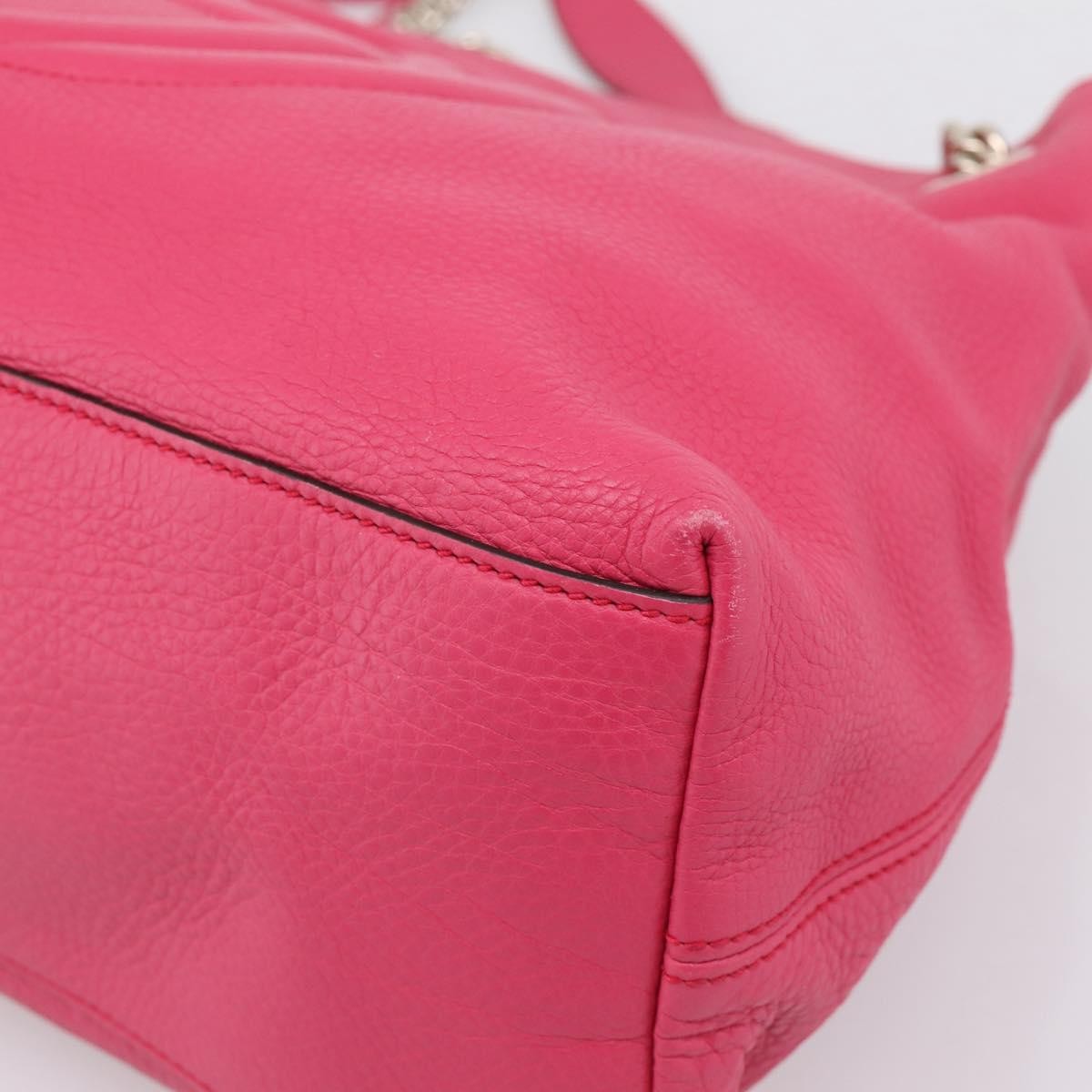 Gucci Soho Chain Strap Leather, Pink, Leather, Shoulder Bag