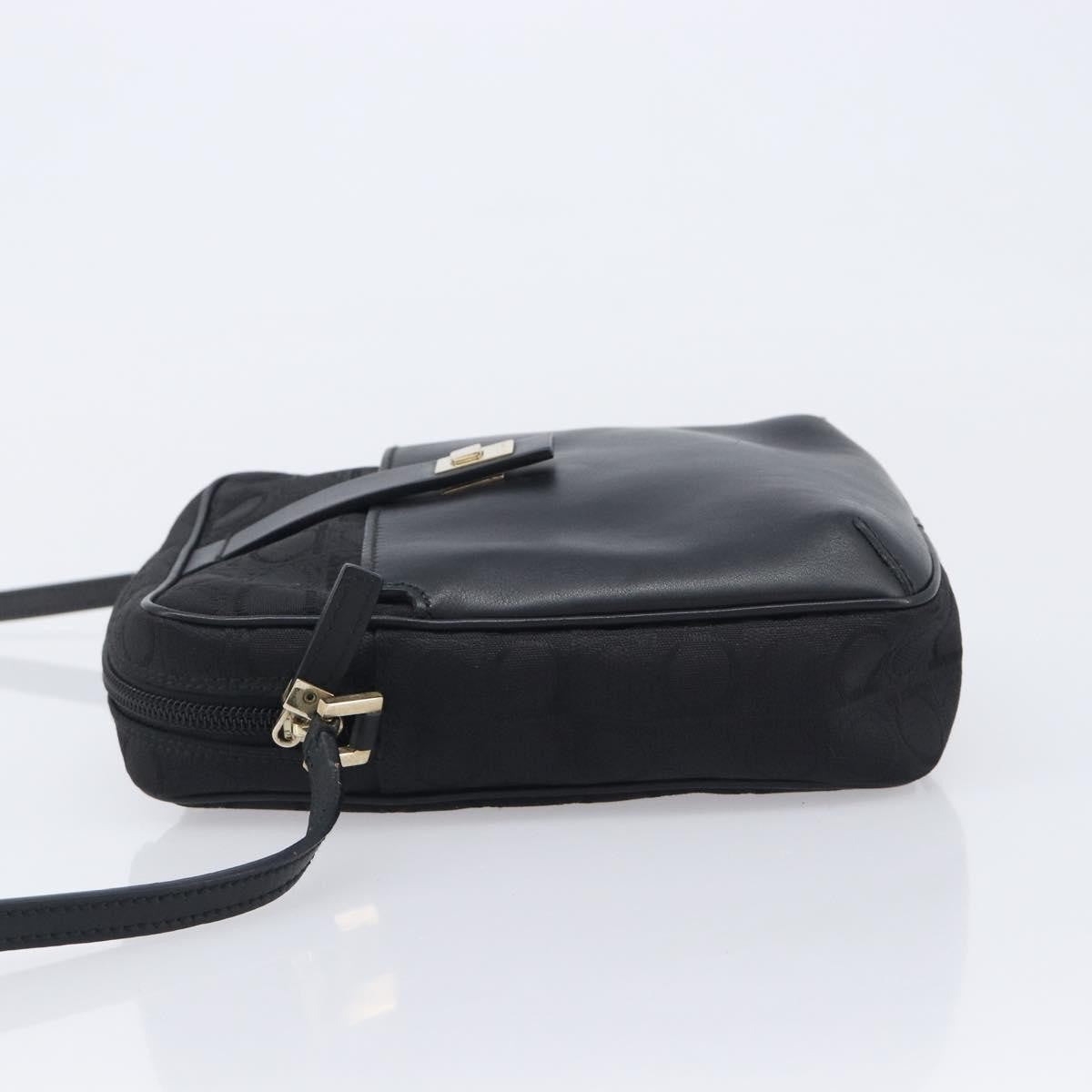 Salvatore Ferragamo Vintage Canvas, Black, Canvas, Shoulder Bag