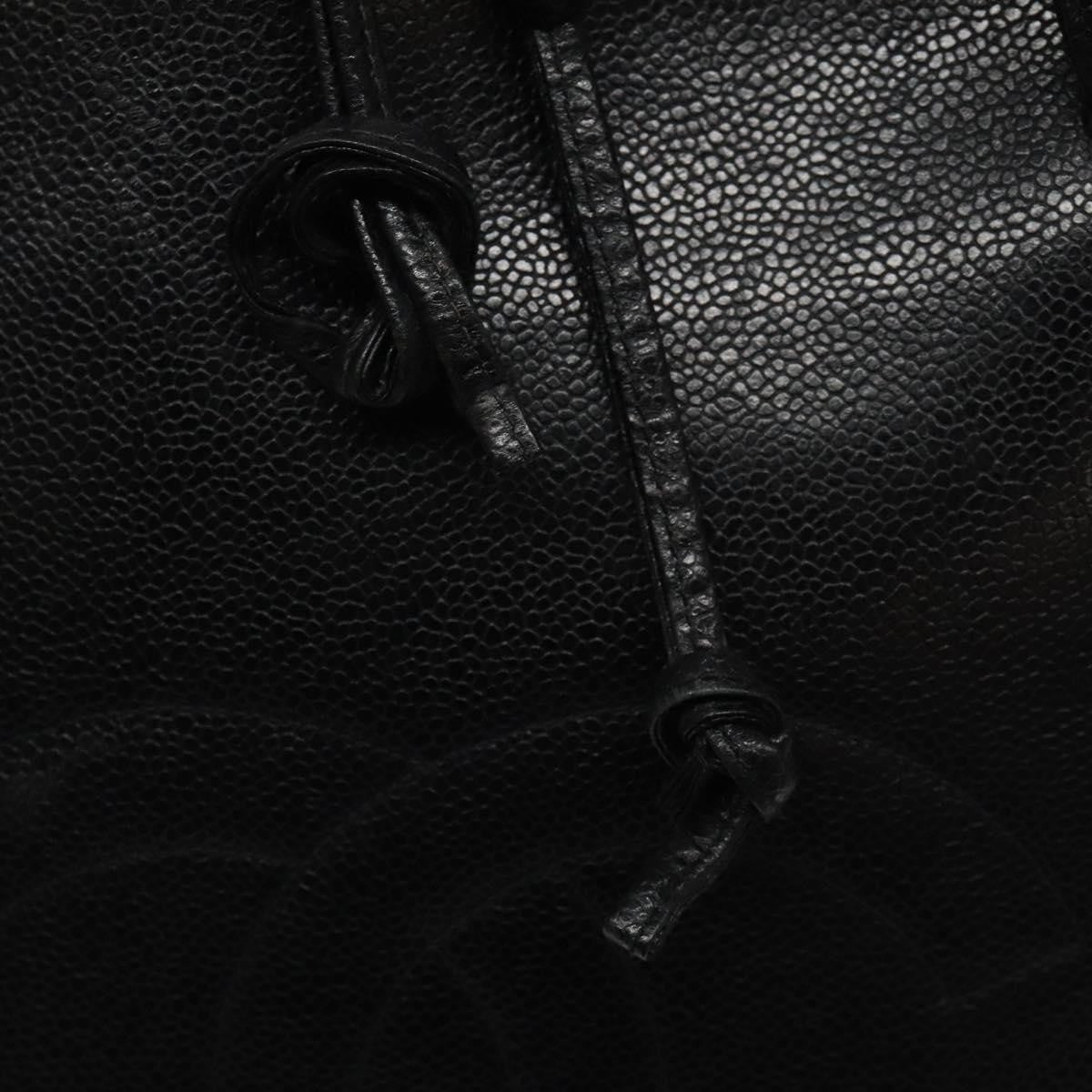 Chanel Vintage CC Dome Caviar, Black, Calfskin, Handbag