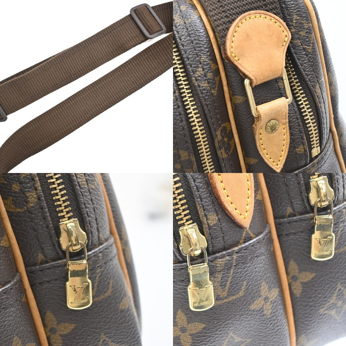 Louis Vuitton Reporter Monogram, Brown, Canvas, Shoulder Bag