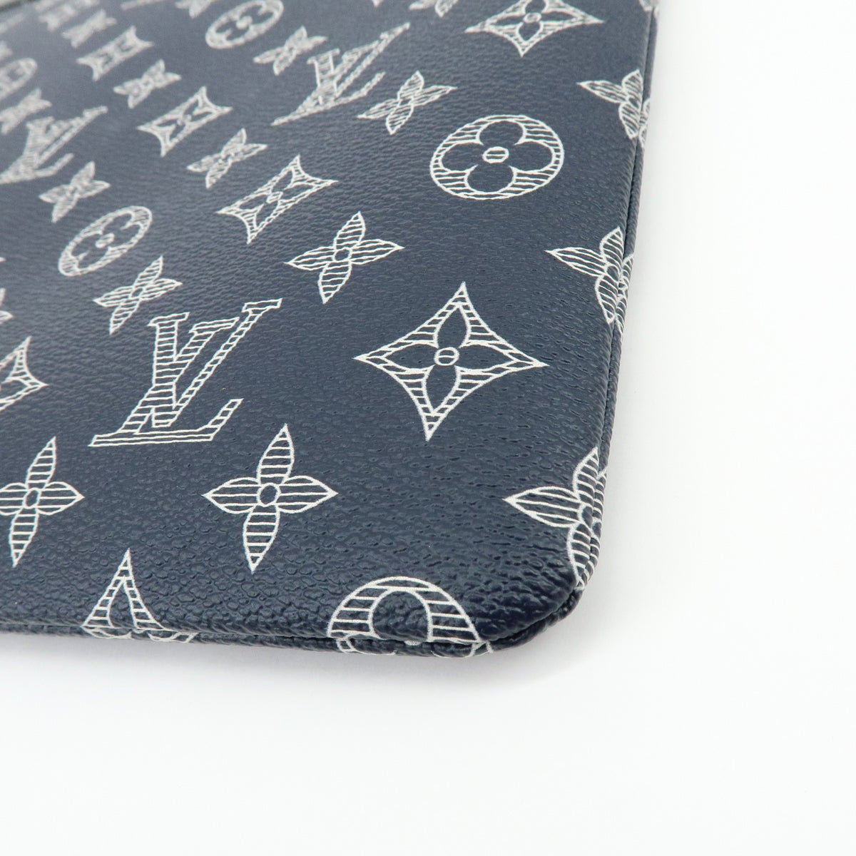 Louis Vuitton Pochette Apollo Limited Edition Upside Down Monogram Ink, Navy, Canvas, Clutch