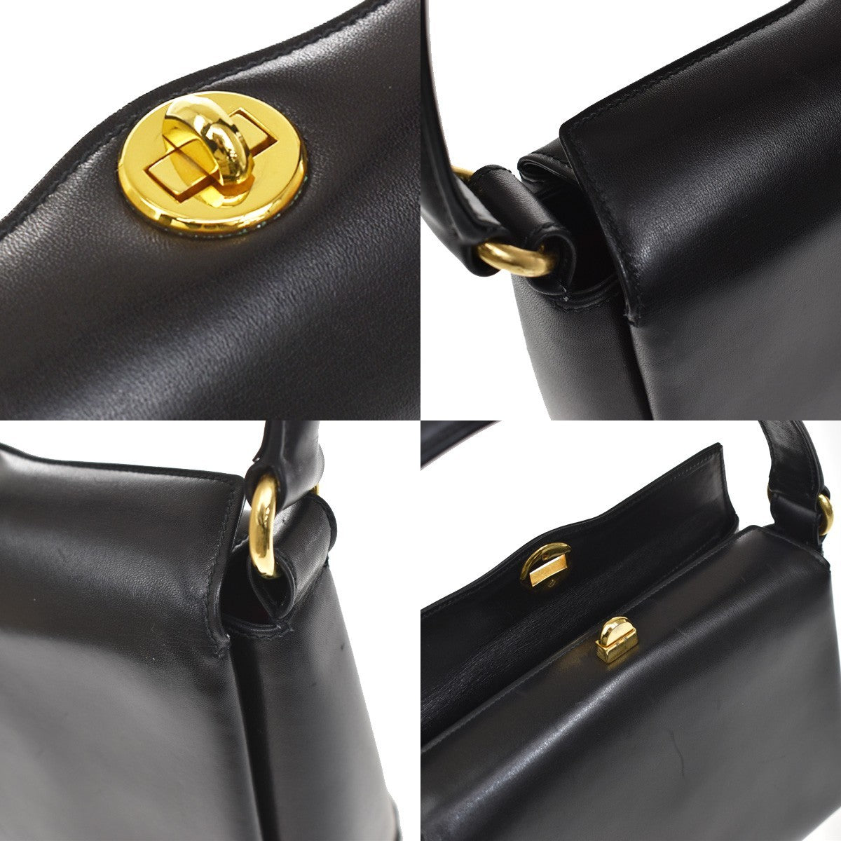 Prada Turnlock Convertible City Calf, Black, Leather, Shoulder Bag