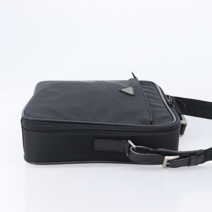 Prada Briefcase Tessuto and Saffiano Leather, Black, Nylon, Briefcase