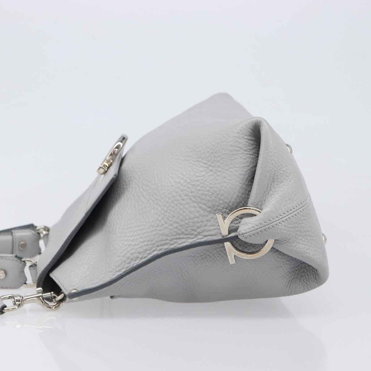Salvatore Ferragamo Sofia Satchel Leather, Gray, Leather, Handbag