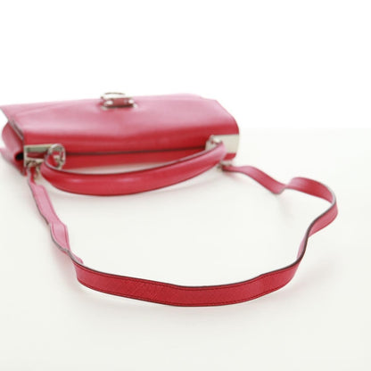 Salvatore Ferragamo Gancini Convertible Top Handle Saffiano Leather, Pink, Leather, Handbag