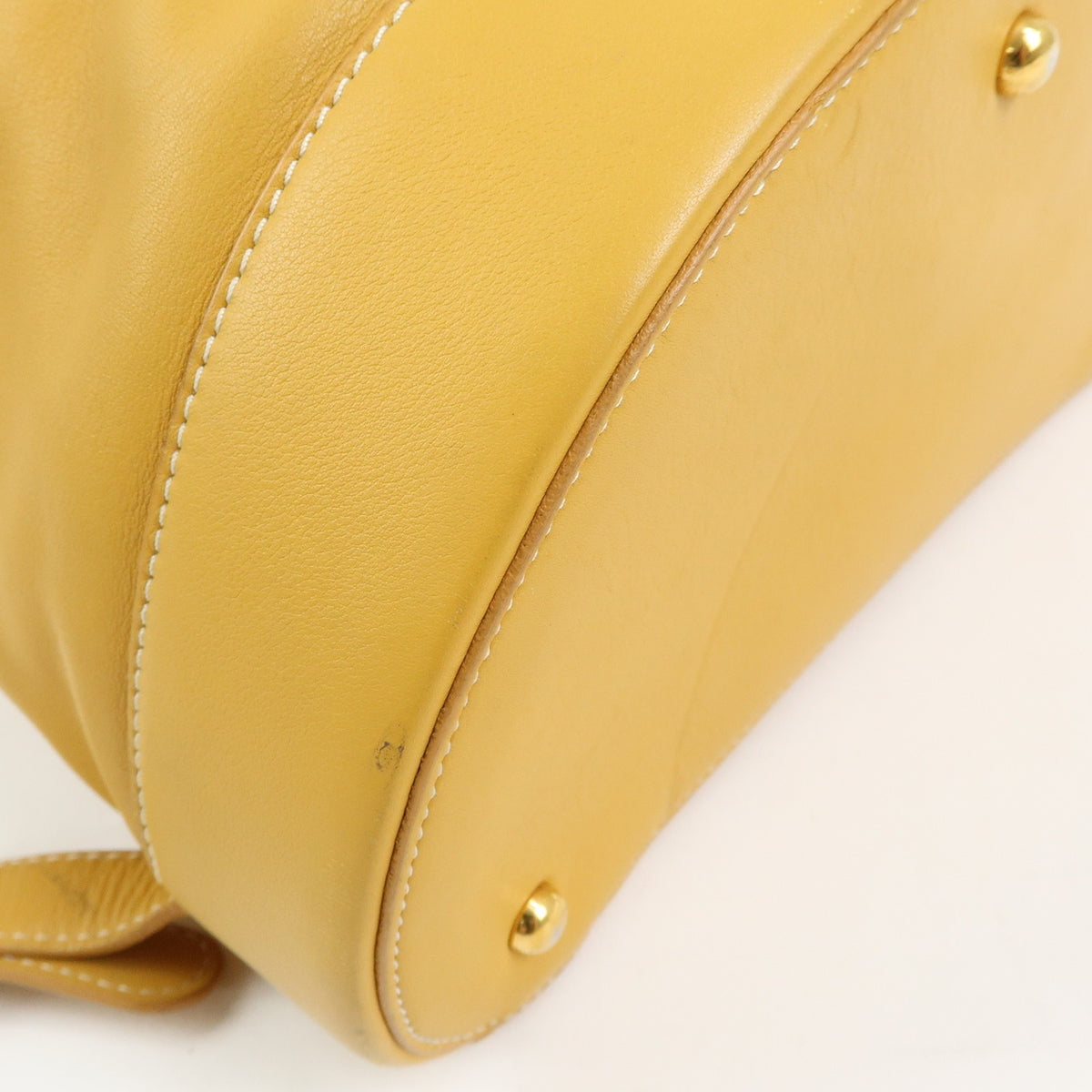 Loewe Anton Leather, Yellow, Leather, Backpack
