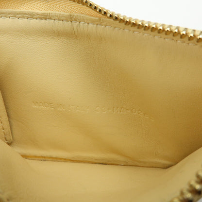 Christian Dior Lady Dior Card Holder Cannage Quilt Patent, Yellow, Leather, Card Holder