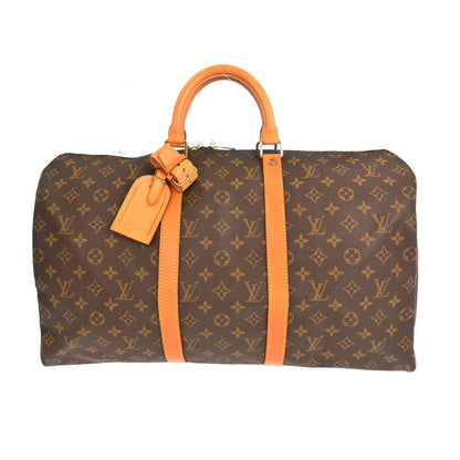 Louis Vuitton Keepall Monogram Canvas, Brown, Canvas, Travel Bag