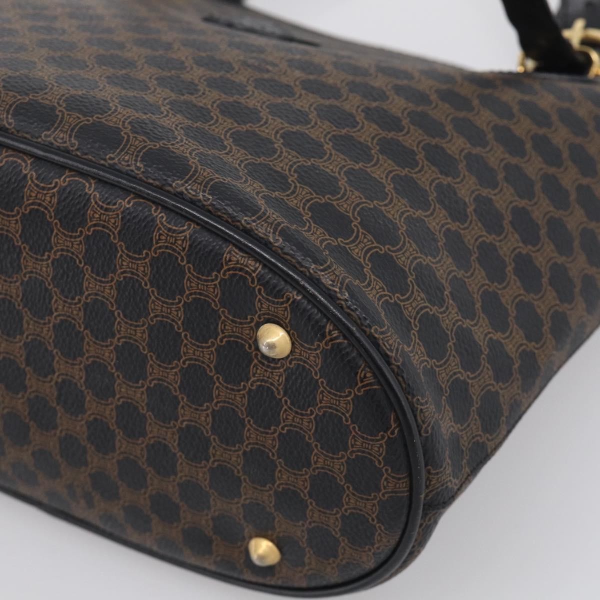 Celine C Macadam Tote PVC leather/ Macadam canvas, Black, Canvas, Shoulder Bag
