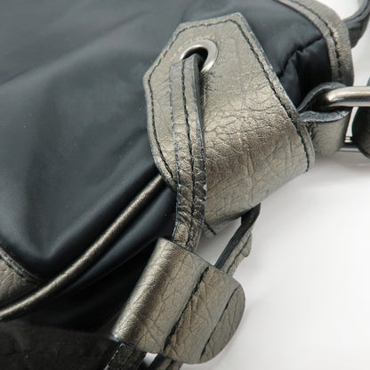 Burberry Shoulder Bag Leather, Black, Nylon, Shoulder Bag