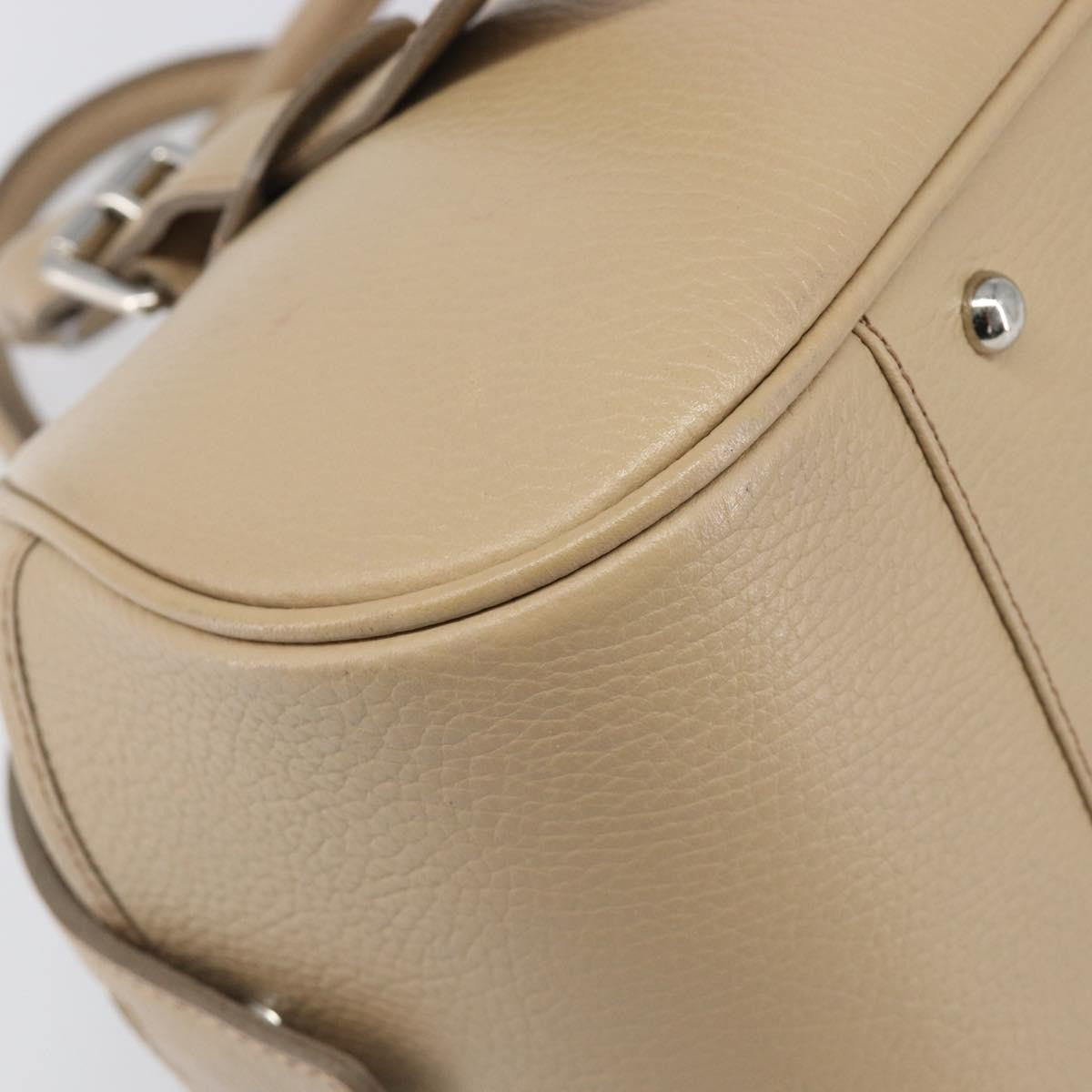 Burberry Belted Boston Leather, Beige, Leather, Handbag