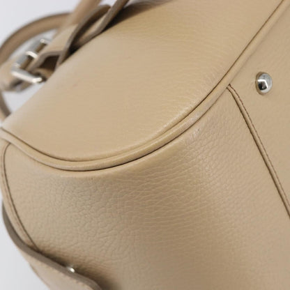 Burberry Belted Boston Leather, Beige, Leather, Handbag