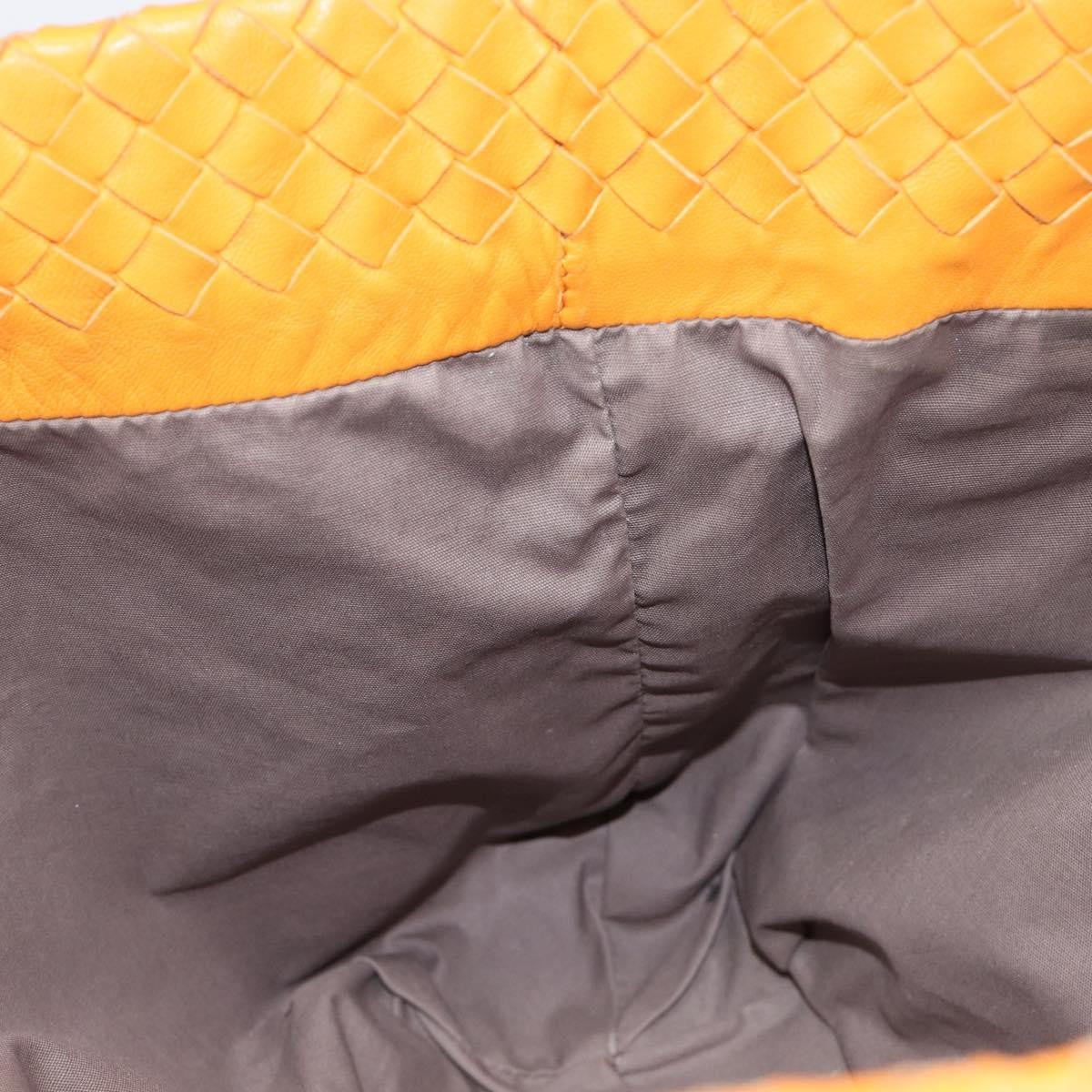 Bottega Veneta Capri Intrecciato Nappa, Orange, Leather, Tote Bag