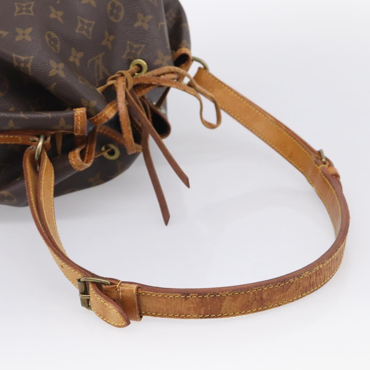 Louis Vuitton Petit Noe Monogram Canvas, Brown, Canvas, Handbag
