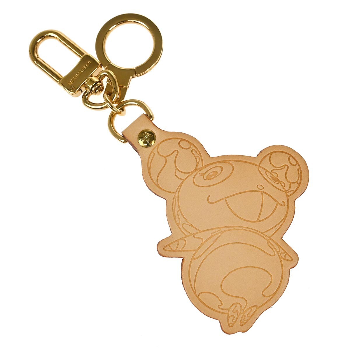Louis Vuitton Murakami Panda Bag Charm and Keychain Vachetta Leather, Beige, Leather, Charm