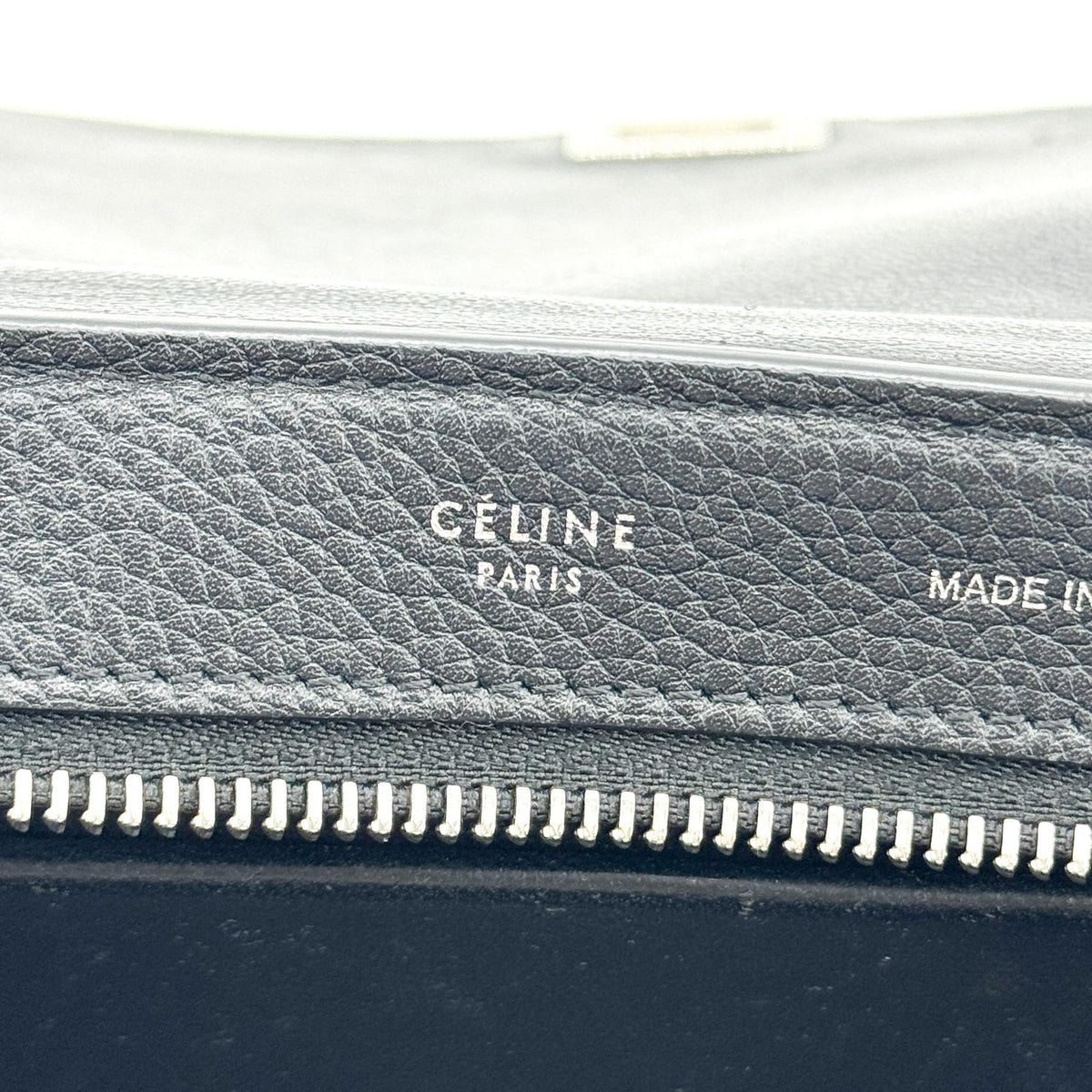 Celine Trapeze Leather, Black, Leather, Handbag
