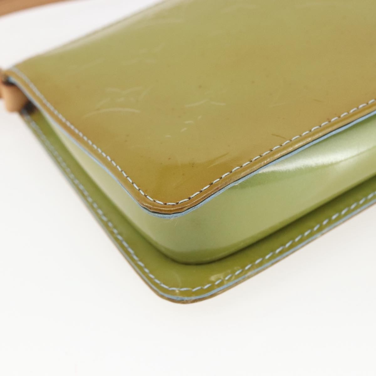 Louis Vuitton Lexington Pochette Monogram Vernis, Green, Patent Leather, Clutch