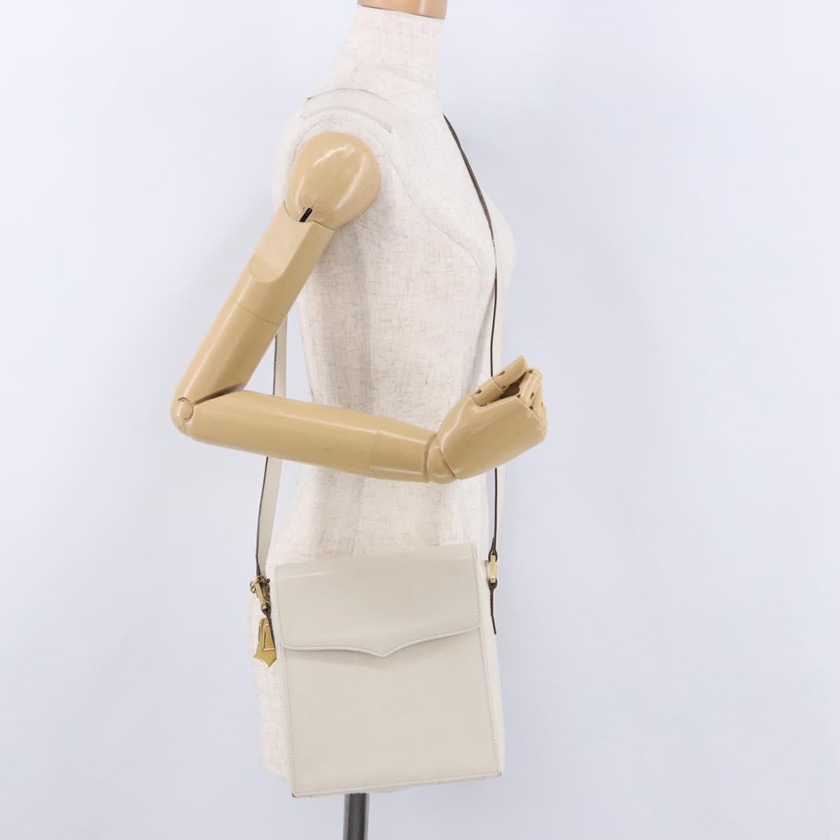 Saint Laurent Vintage Leather, Ecru, Leather, Shoulder Bag
