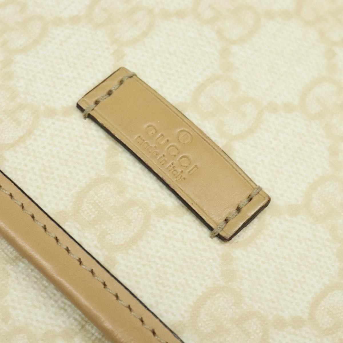 Gucci Flap Messenger GG Coated Canvas, White, Canvas, Shoulder Bag