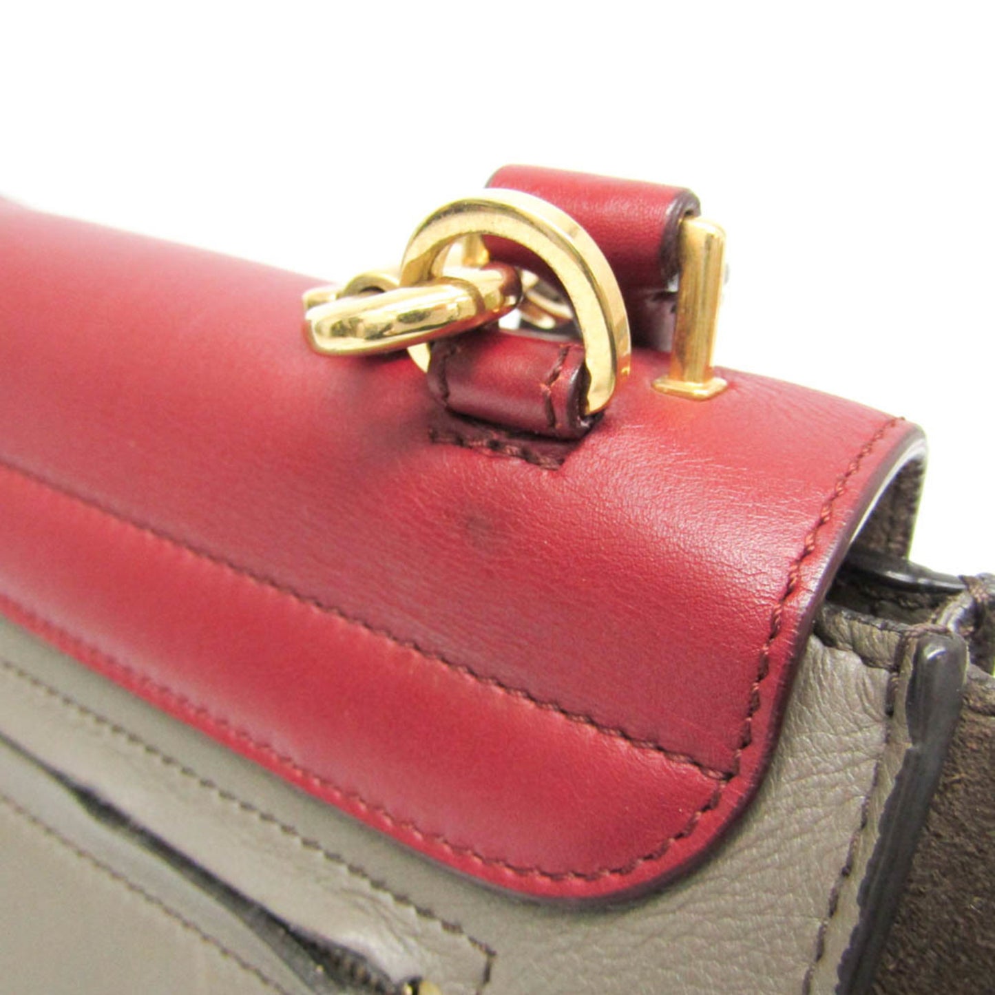 Celine Tricolor Trapeze Leather, Multicolour, Leather, Handbag