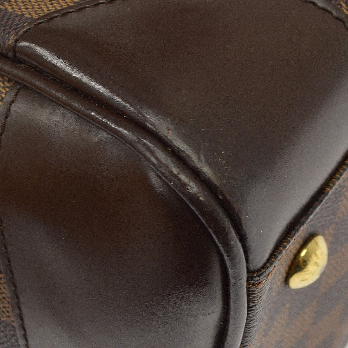 Louis Vuitton Berkeley Damier Ebene, Brown, Canvas, Handbag