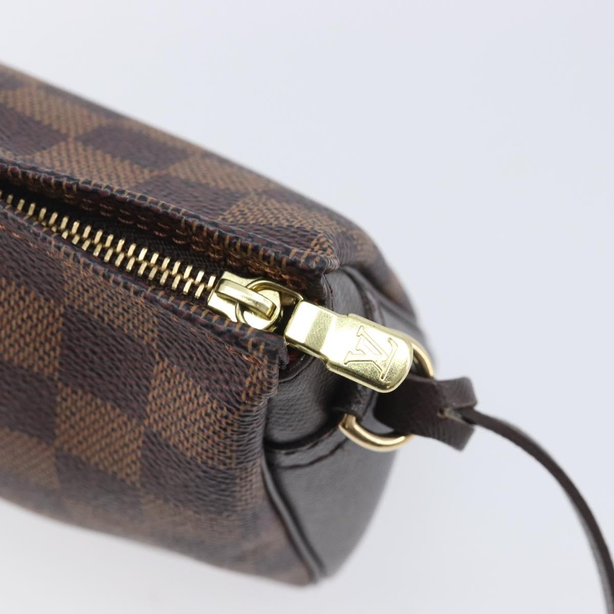Louis Vuitton Trousse Make Up Damier, Brown, Canvas, Clutch