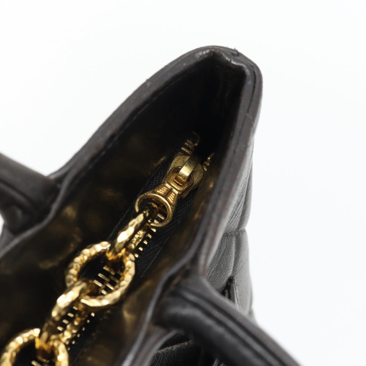 Chanel Matelassé Lambskin leather, Black, Leather, Tote Bag