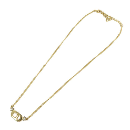 Christian Dior CD Pendant Metal, Gold, Metal, Necklace