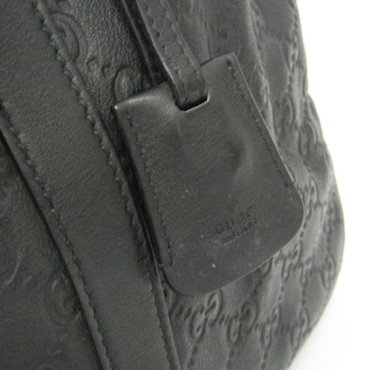 Gucci Convertible Guccissima Leather, Black, Leather, Briefcase