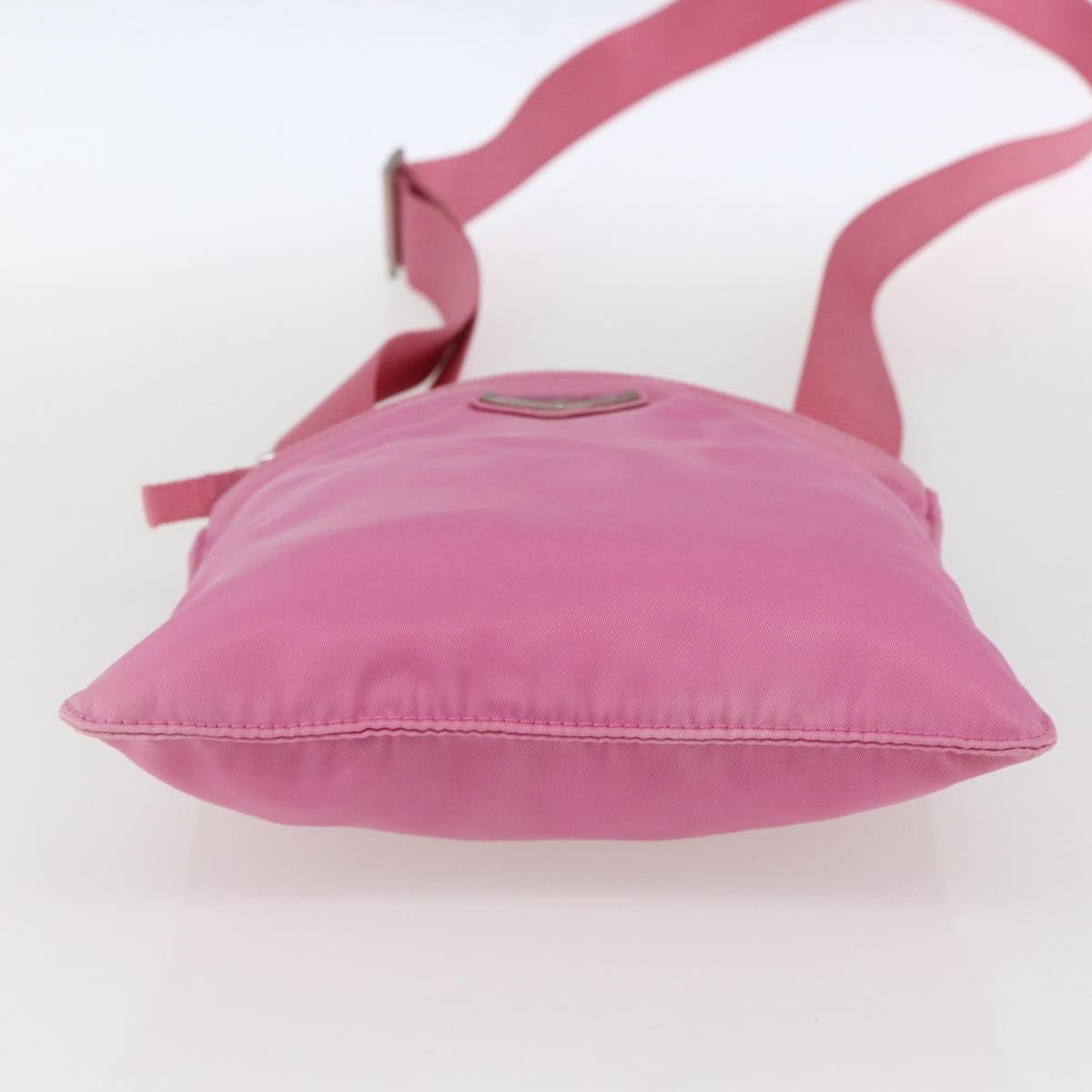 Prada Front Pocket Messenger Tessuto, Pink, Nylon, Shoulder Bag