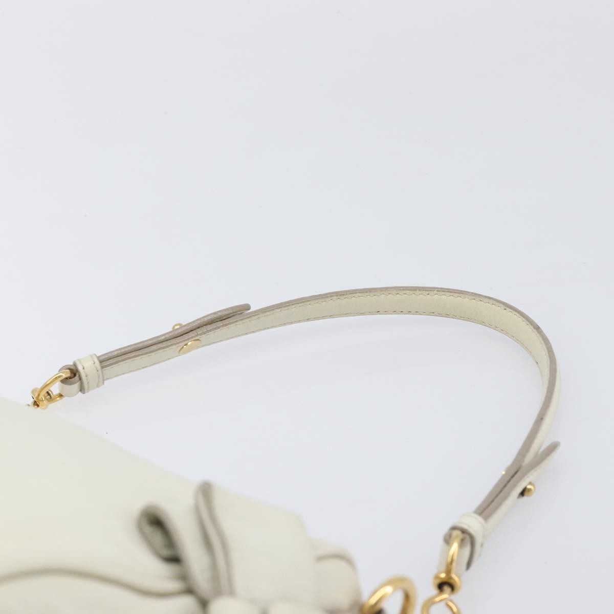 Miu Miu Beau Top Handle Leather, White, Leather, Handbag