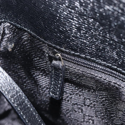 Gucci Vintage G logo Canvas, Black, Leather, Shoulder Bag