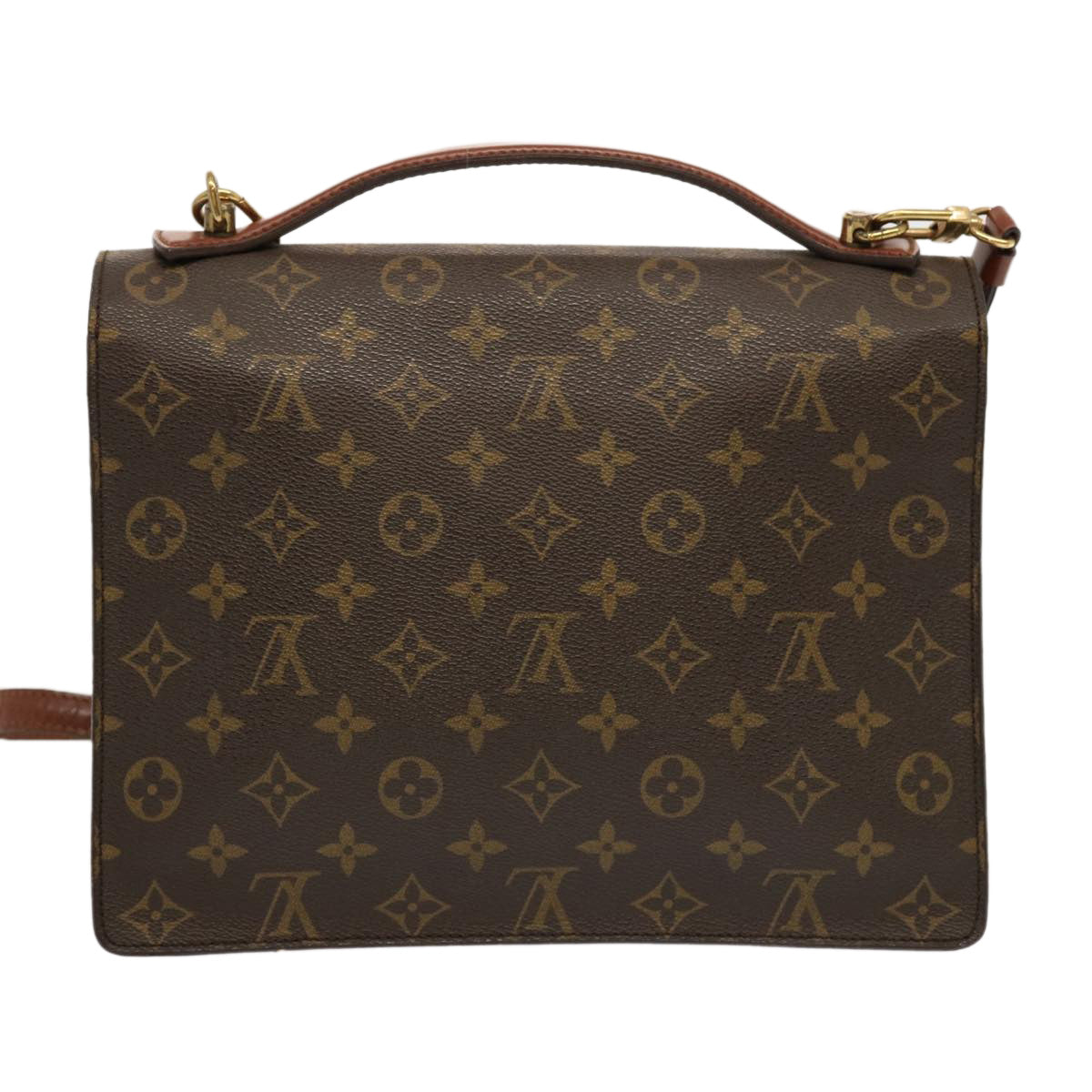 Louis Vuitton Monceau Handbag Monogram Canvas, BROWN, CANVAS, Handbag