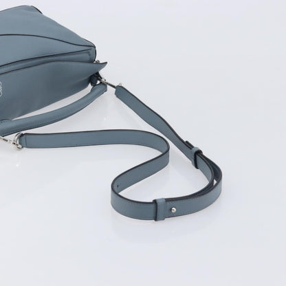 Loewe Puzzle Leather, Blue, Leather, Handbag