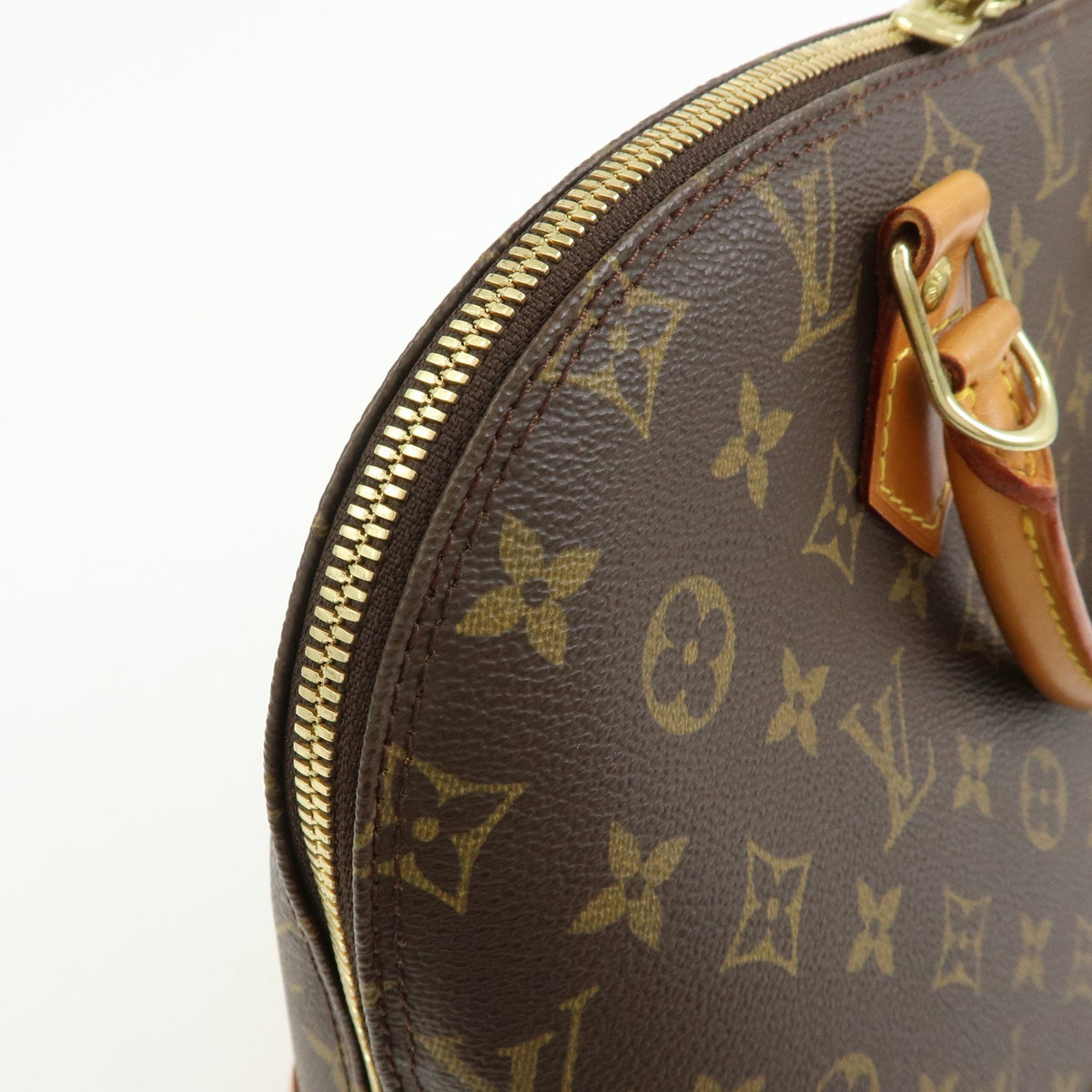 Louis Vuitton Alma Monogram Canvas, Brown, Canvas, Handbag