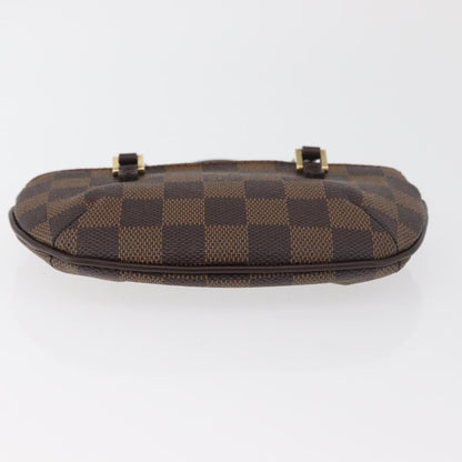 Louis Vuitton Manosque Pochette Damier, Brown, Canvas, Clutch